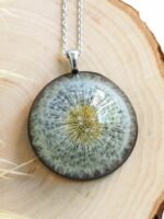 Dandelion necklace, Real flower jewelry, Dried flower necklace, Dandelion wish necklace, Good luck gift, Dandelion seed jewelry Gift for her