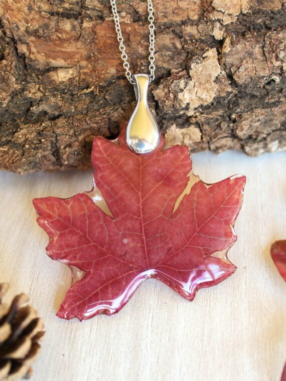 Patina Maple Leaf Necklace - Double Leaf – UrbanroseNYC