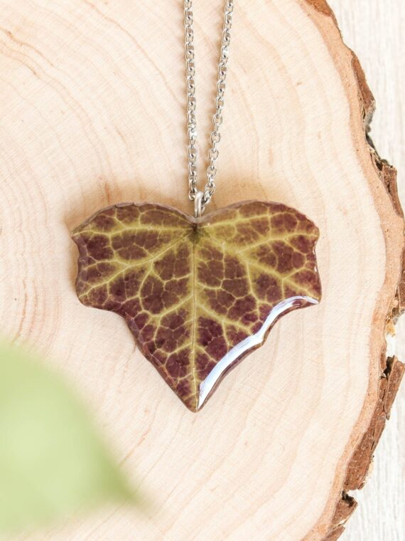 Earthy boho necklace, Leaf necklace, Dried leaf necklace, Earthy gifts, Woodland necklace, Earthy necklace, Organic necklace, Earthy jewelry