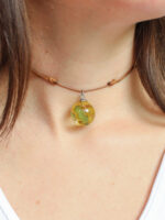 Terrarium Flower and Leaf Necklace Choker – Floral Jewelry