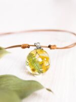 Terrarium Flower and Leaf Necklace Choker – Floral Jewelry