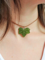 Real Ivy Leaf Choker Necklace - Green Jewelry