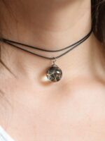 Real Dandelion Seeds Choker Necklace - Dainty Black Jewelry