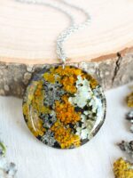 Lichen necklace, Real plant necklace, Nature lover necklace, Terrarium resin necklace, Forest jewelry, Sustainable necklace, Nature gifts