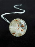 Dandelion Seeds Necklace, Dandelion wish necklace, Clear necklace, Make a Wish Jewelry, Resin dandelion necklace, Terrarium resin necklace