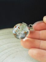 Dandelion Seeds Necklace, Dandelion wish necklace, Clear necklace, Make a Wish Jewelry, Resin dandelion necklace, Terrarium resin necklace