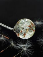 Dandelion Seeds Necklace, Dandelion wish necklace, Clear necklace, Make a Wish Jewelry, Resin dandelion necklace, Terrarium resin necklace