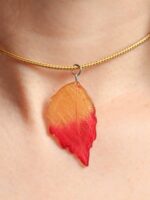 Natural necklaces for women, Real leaf necklace, Drop choker necklace, Nature inspired jewelry, Big pendant necklace, Original gift for her