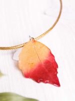 Natural necklaces for women, Real leaf necklace, Drop choker necklace, Nature inspired jewelry, Big pendant necklace, Original gift for her