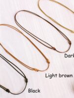 Double Layered Choker Necklace with Pressed Daisy Flower