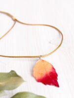 Natural necklaces for women, Real leaf necklace, Drop choker necklace, Nature inspired jewelry, Big pendant necklace, Original gift for her