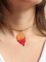 Natural necklaces for women, Real leaf necklace, Drop choker necklace, Nature inspired jewelry, Big pendant necklace, Original gift for her