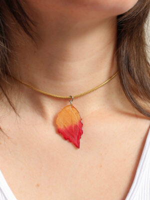 Natural necklaces for women, Real leaf necklace, Drop choker necklace, Nature inspired jewelry, Big pendant necklace, Original gift for her