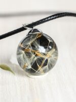 Black Choker with Dandelion Seeds Charm - Good Luck Gifts for Her