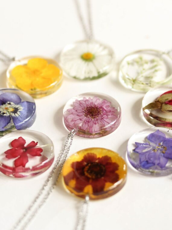 Personalized Birth Flower Pendant Necklace - Birthday Gift For Women Friends