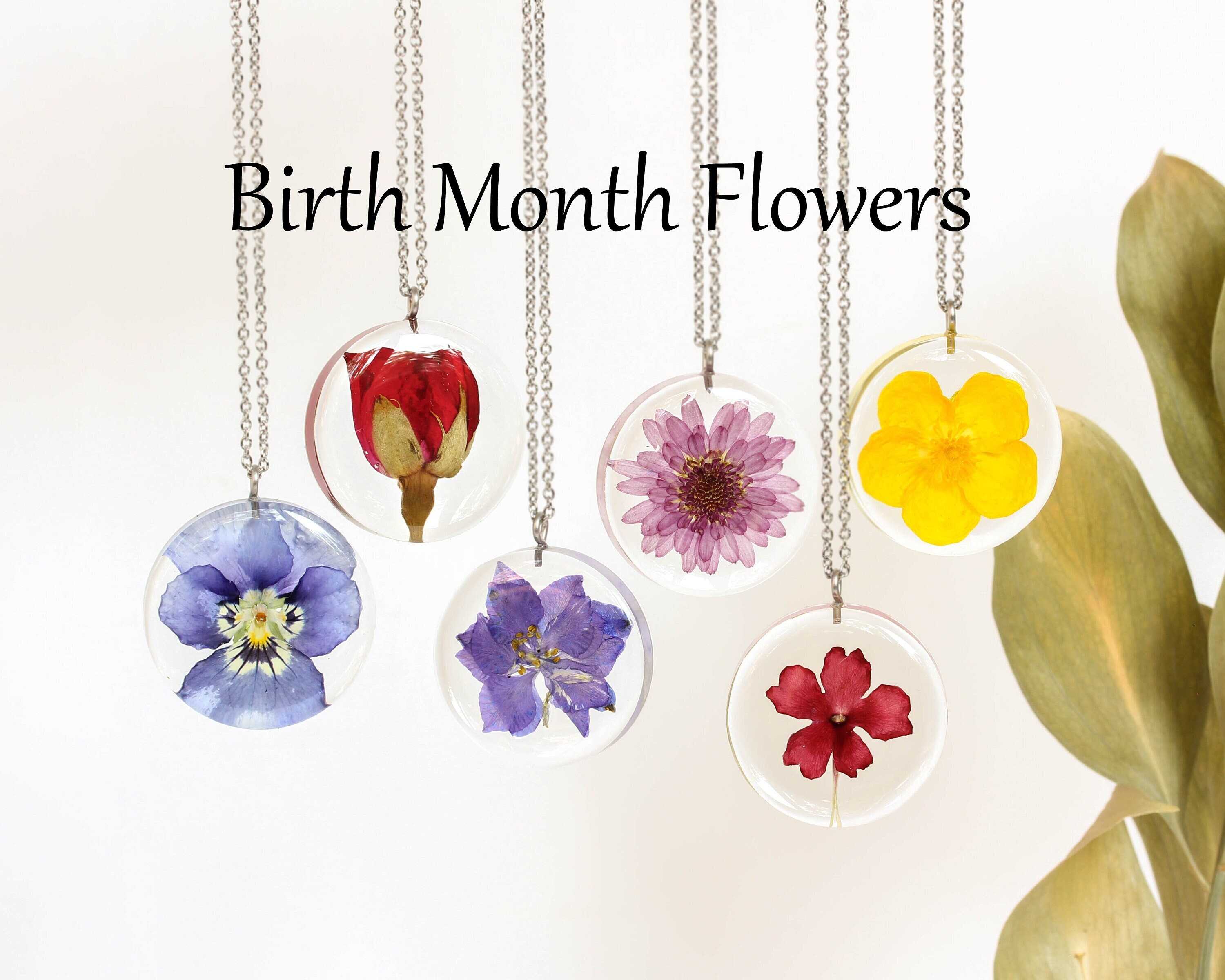 Combined Birth Flower Bouquet Necklace for Mother's Day, Birth Flower  Bouquet Necklace for Grandma, Family Necklace for Mom, Christmas Gift - Etsy