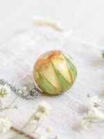 Preserved Rose Flower Necklace in Resin – Yellow Rose Jewelry