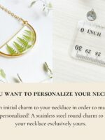 Botanical necklace, Pressed fern necklace, Minimalist geometric necklace, Terrarium necklace, Real plant jewelry, Semicircle necklace