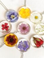 Personalized Birth Flower Pendant Necklace - Birthday Gift For Women Friends