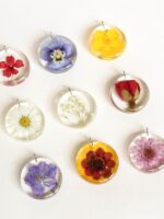 Personalized Birth Flower Pendant Necklace - Birthday Gift For Women Friends