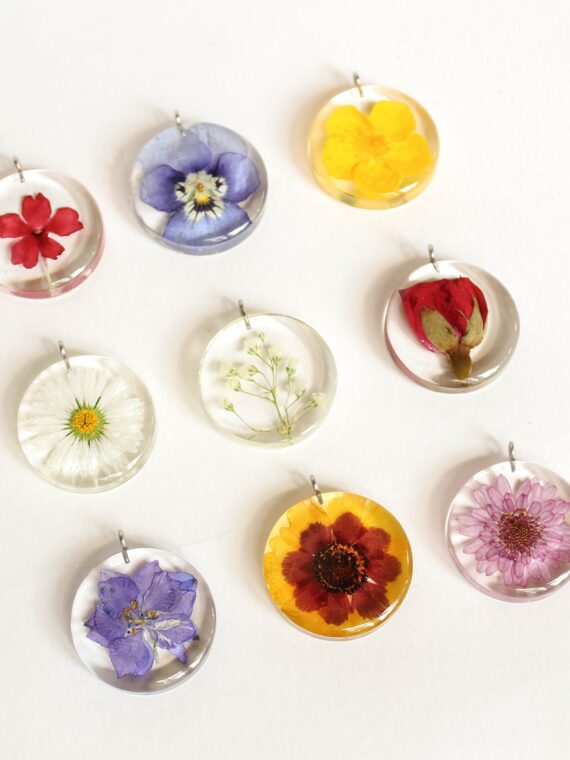 Personalized Birth Flower Pendant Necklace - Birthday Gift For Women Friends