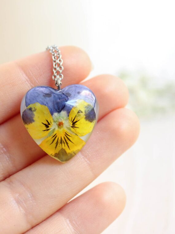 Buy Pressed Flower Necklace With Dried Buttercup Wildflowers, Necklaces for  Women in the UK, Handmade in Britain, Botanical Resin Jewellery Online in  India - Etsy