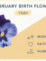 February Birth Flower Necklace with Pressed Flower in Resin