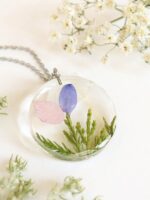 Combined birth flower bouquet necklace - Personalized Family gift idea