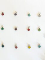 Add - on birthstone charms for necklace, Crystal charm for necklace, Personalized jewelry, Stainless Steel charm, Crystal birthstone charms