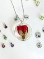Add - on birthstone charms for necklace, Crystal charm for necklace, Personalized jewelry, Stainless Steel charm, Crystal birthstone charms
