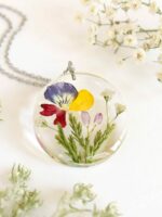 Combined birth flower bouquet necklace - Personalized Family gift idea