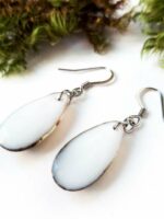 Botanical Earrings with Pressed Mushroom and Moss in Eco Resin