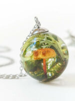 Nature Necklace with Mushroom and Moss