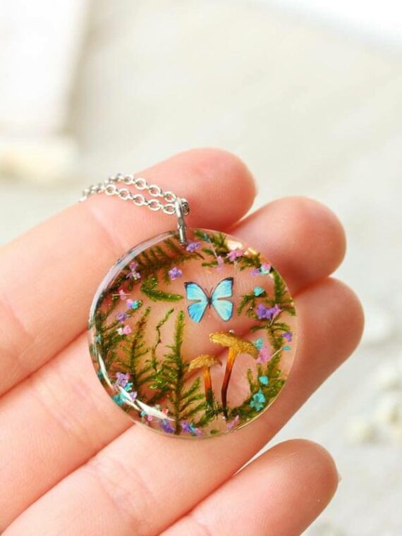 Fantasy Mushroom Necklace - Magical Fairytale Jewelry