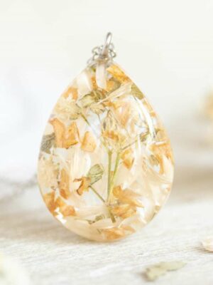 Wedding Flower Preservation Necklace – Custom Jewelry Made with Your Real Bouquet Flowers