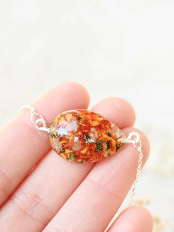 Wedding Flower Preservation Bracelet | Custom Bridal Keepsake with Real Flowers
