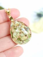 Custom Wedding Bouquet Preservation Necklace – Handmade Keepsake with Real Flowe