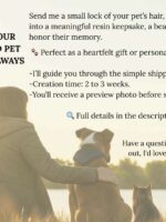 Custom Pet Memorial Necklace – Personalized Keepsake with Pet Hair & Preserved Rose