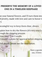 Funeral Flower Keepsake Bracelet – Memorial Jewelry with Real Preserved Flowers