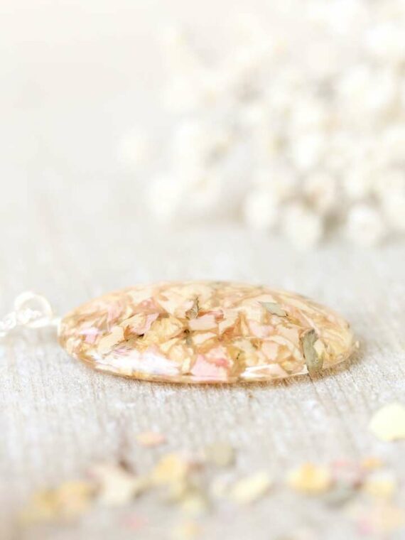 Wedding Preserved Flowers Bouquet Necklace – Custom Jewelry with Your Real Flowers