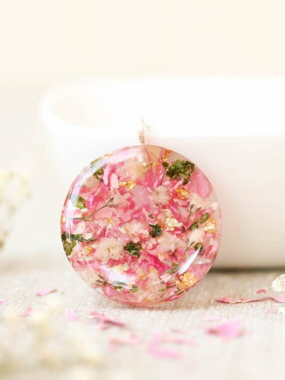 Flower Preservation Wedding Resin Necklace | Keepsake Gift for Bride
