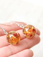 Bridal Bouquet Earrings Dangle | Flower Preservation Jewelry
