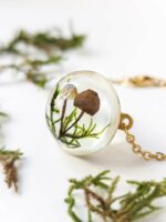 Real Mushroom Terrarium Bracelet with Moss for Nature Lovers