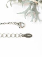 Nature Adjustable Chain Bracelet with Dried Mushroom in Resin