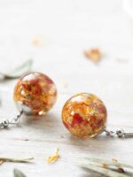 Bridal Bouquet Earrings Dangle | Flower Preservation Jewelry