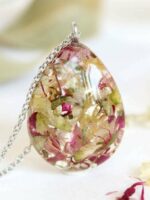 Flower Preservation Wedding Resin Necklace – Custom Keepsake with Your Real Flowers