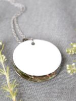 Dried Mushroom Necklace with Pressed Flower and Green Leaf