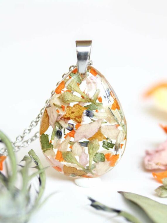 Bridal Bouquet Flower Preservation Necklace – Personalized Wedding Keepsake