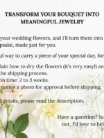 Wedding Bouquet Preservation Bracelet – Custom Resin Jewelry with Your Real Flowers