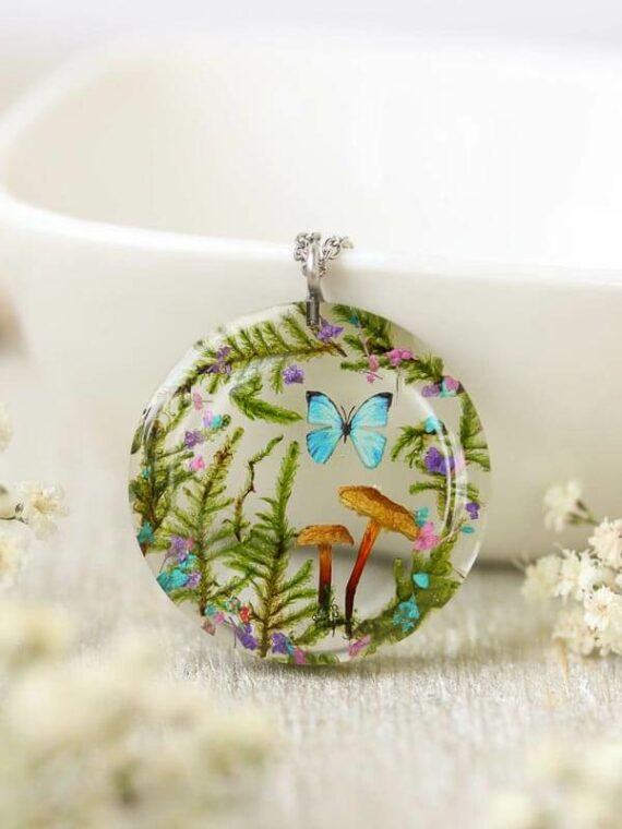 Fantasy Mushroom Necklace - Magical Fairytale Jewelry